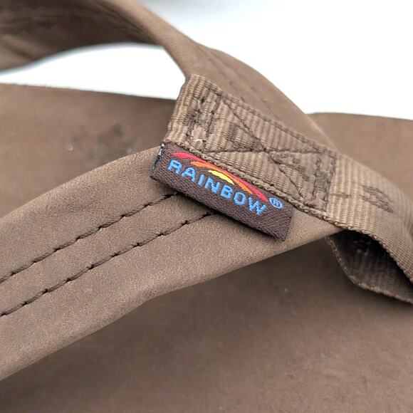 Rainbow 301ALTS0 Flip Flop Sandals Men's Leather Espresso XL-Large US11-12 EU45 - Picture 10 of 13